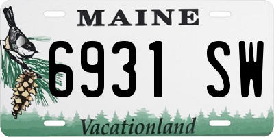 ME license plate 6931SW