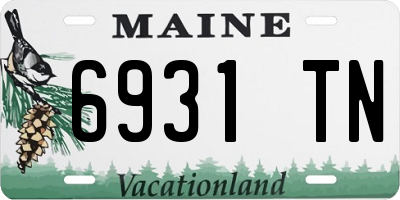 ME license plate 6931TN