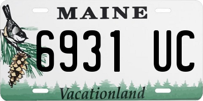 ME license plate 6931UC