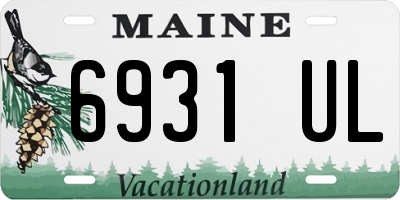 ME license plate 6931UL
