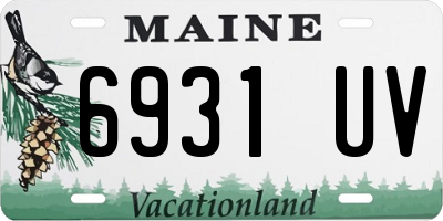 ME license plate 6931UV