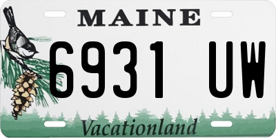 ME license plate 6931UW