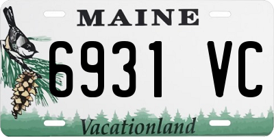 ME license plate 6931VC