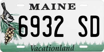 ME license plate 6932SD