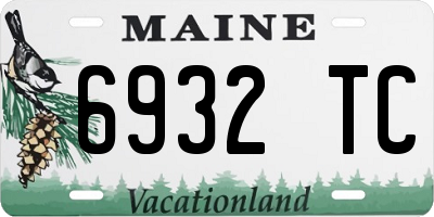 ME license plate 6932TC