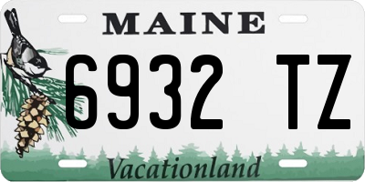ME license plate 6932TZ