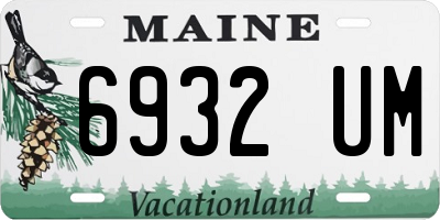 ME license plate 6932UM