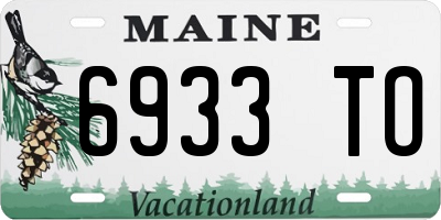 ME license plate 6933TO