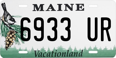 ME license plate 6933UR