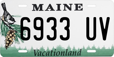 ME license plate 6933UV