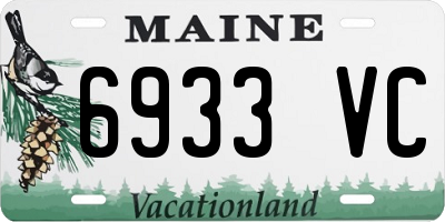 ME license plate 6933VC