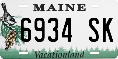 ME license plate 6934SK