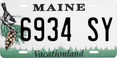 ME license plate 6934SY