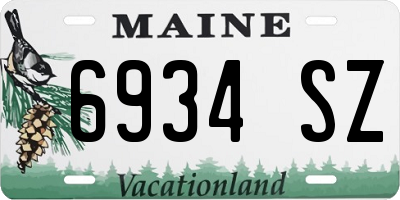 ME license plate 6934SZ