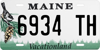 ME license plate 6934TH
