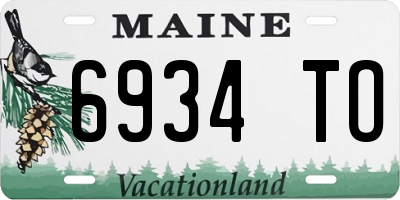 ME license plate 6934TO