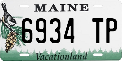 ME license plate 6934TP
