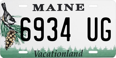 ME license plate 6934UG