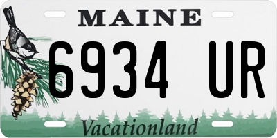 ME license plate 6934UR