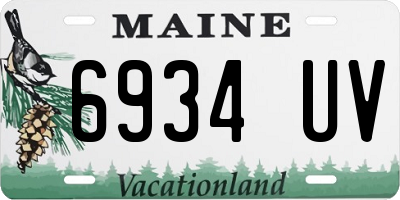ME license plate 6934UV