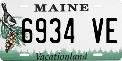 ME license plate 6934VE