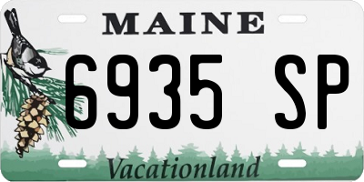 ME license plate 6935SP