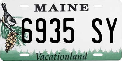 ME license plate 6935SY