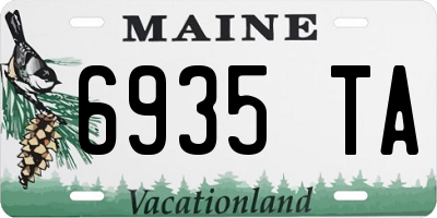 ME license plate 6935TA