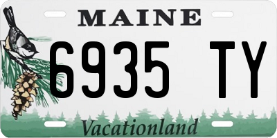ME license plate 6935TY
