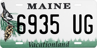 ME license plate 6935UG