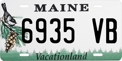 ME license plate 6935VB