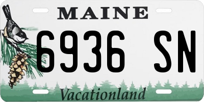 ME license plate 6936SN