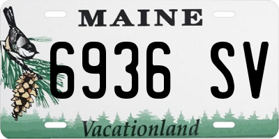 ME license plate 6936SV