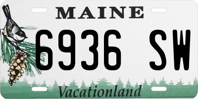 ME license plate 6936SW