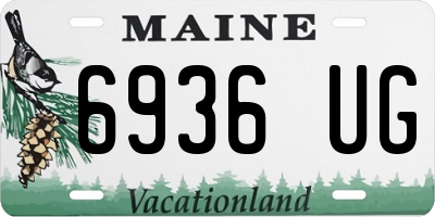 ME license plate 6936UG