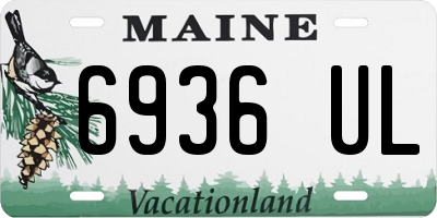 ME license plate 6936UL