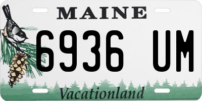 ME license plate 6936UM