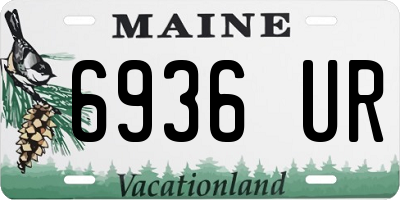 ME license plate 6936UR