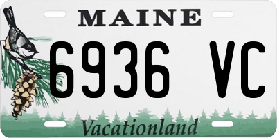 ME license plate 6936VC
