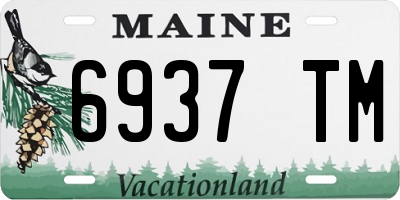 ME license plate 6937TM