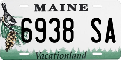 ME license plate 6938SA