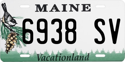 ME license plate 6938SV