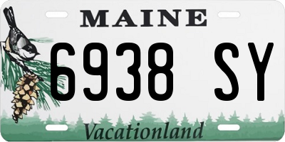 ME license plate 6938SY