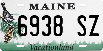 ME license plate 6938SZ