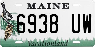ME license plate 6938UW