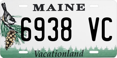 ME license plate 6938VC