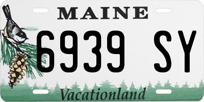 ME license plate 6939SY