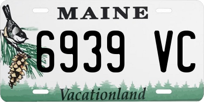 ME license plate 6939VC