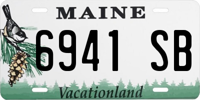 ME license plate 6941SB