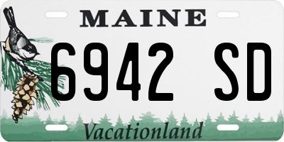 ME license plate 6942SD